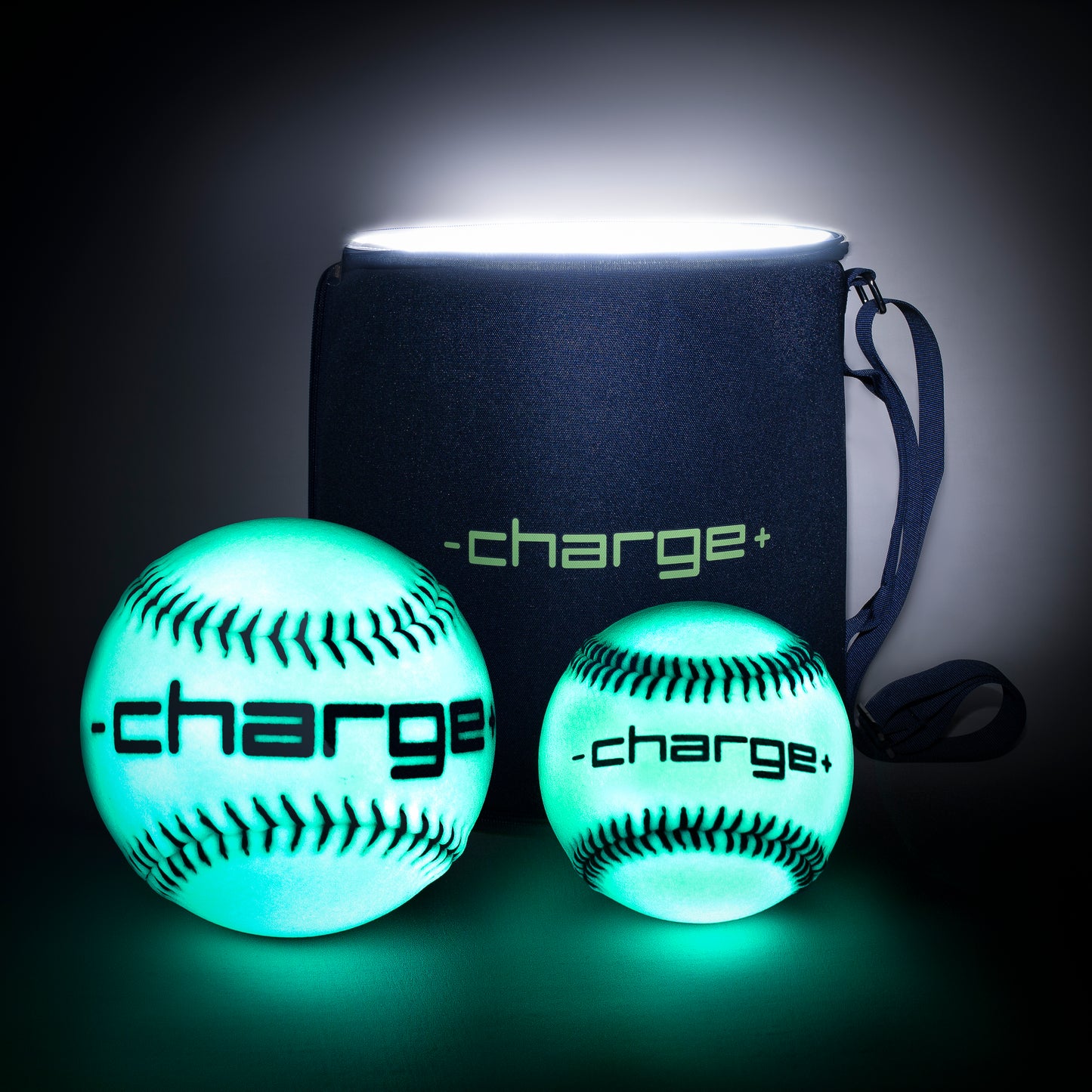 Chargeball 12 inch Softball Glow in the Dark PRO Kit + Baseball