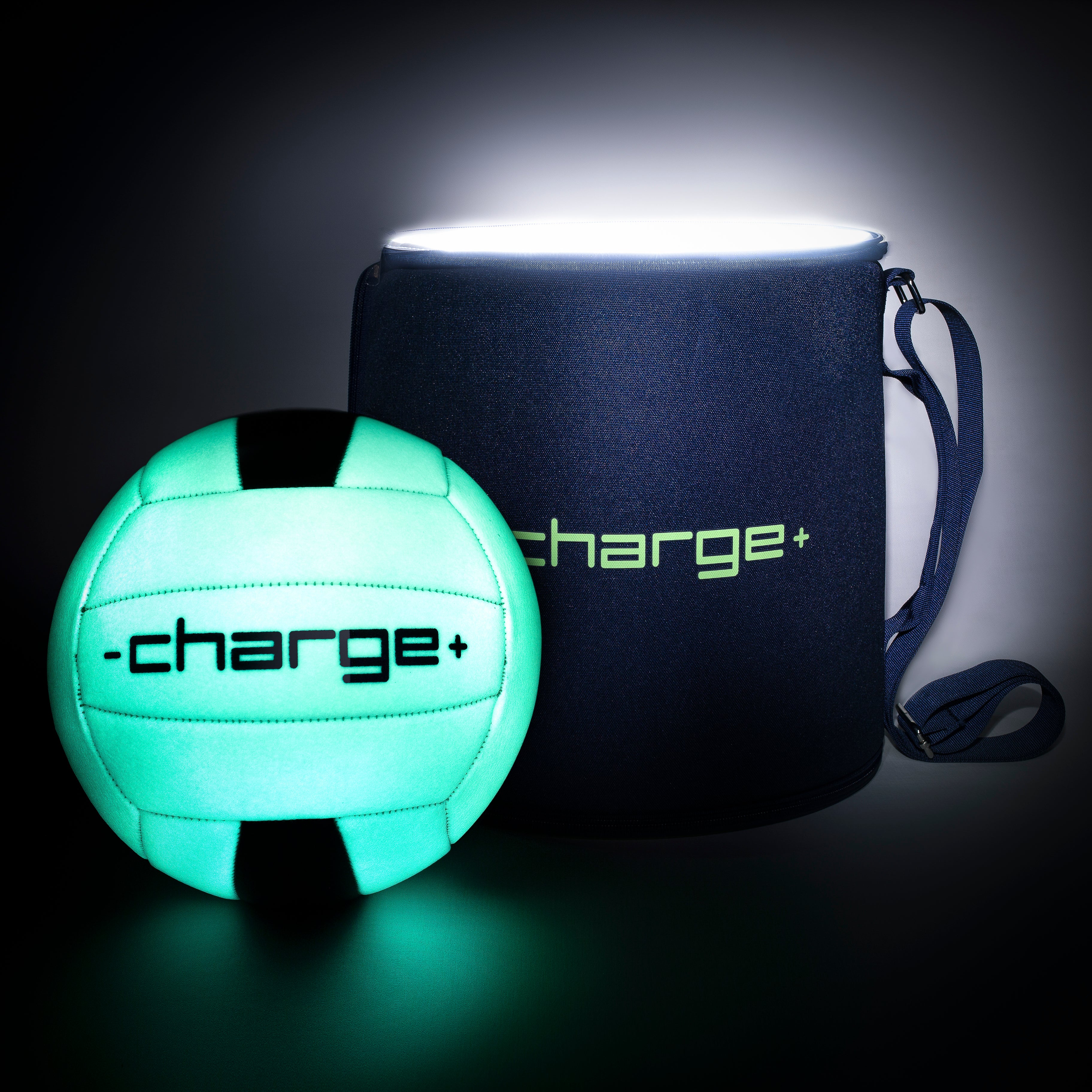 Glow in the Dark Volleyball PRO Kit with LED Charging & shops Carrying Bag