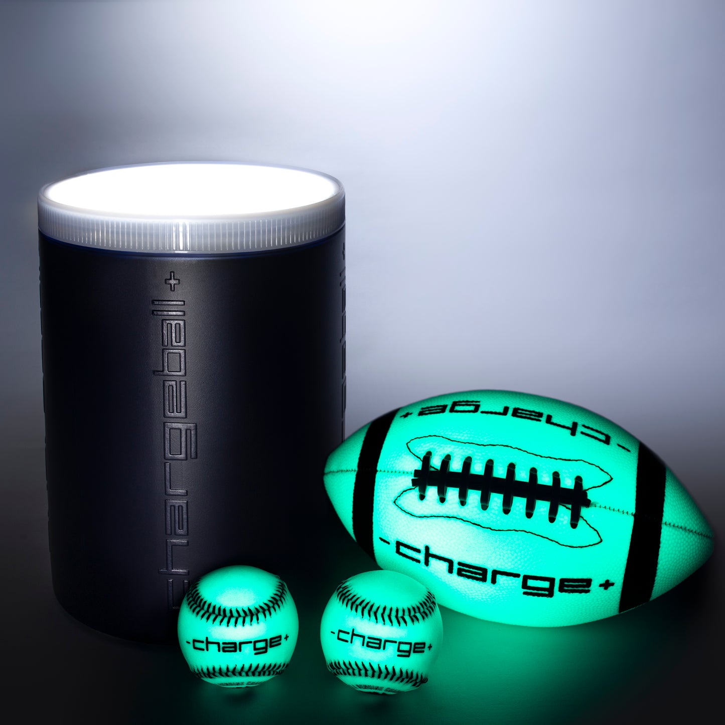 Chargeball Football Glow in the Dark PRO Kit + 2 Baseballs